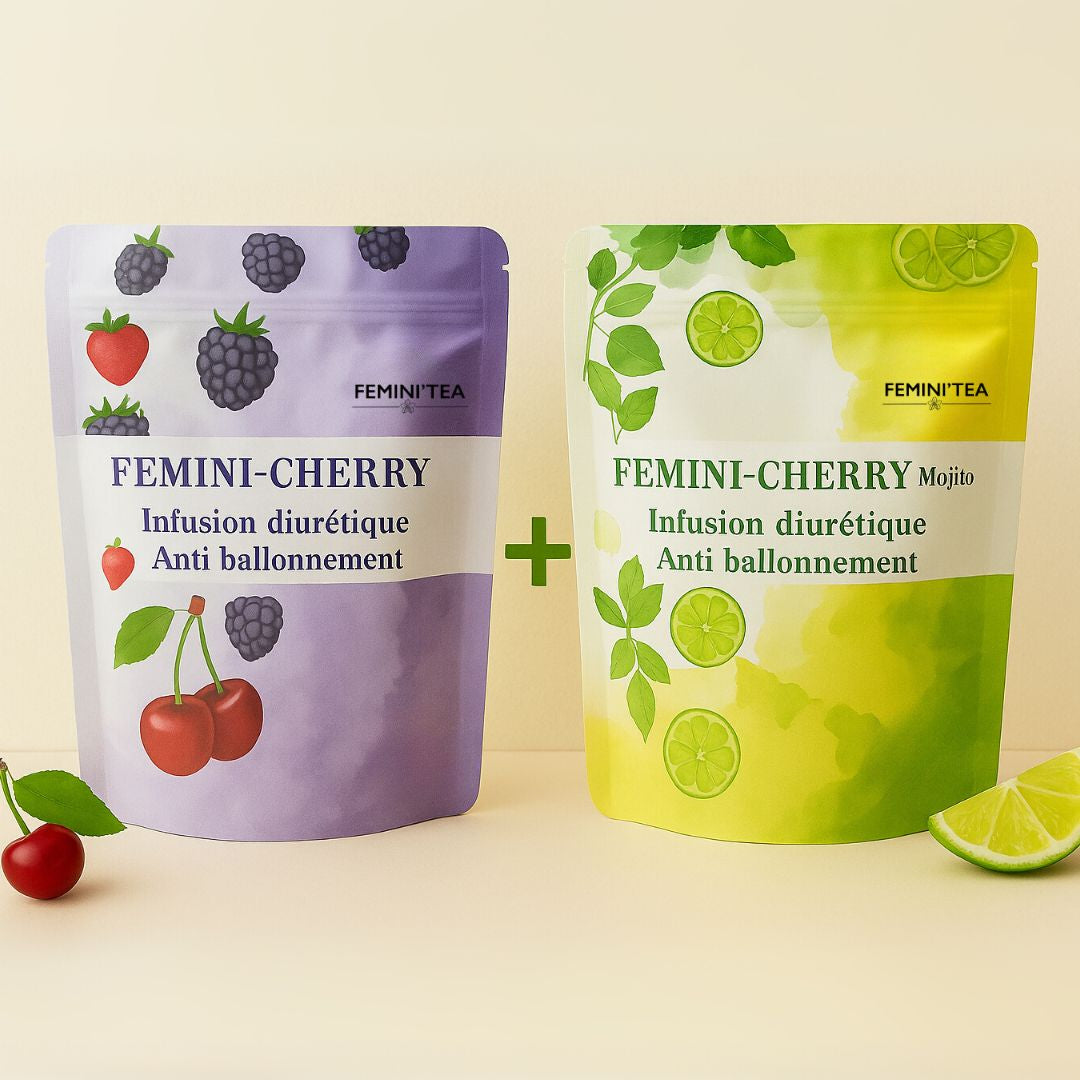PACK FEMINI-CHERRY queues de cerise Mojito et Fruits rouges